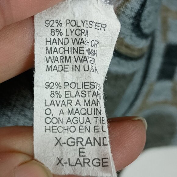 Geometric Patterned Open Front Cardigan By Two Old Bags Size XL - Picture 5 of 7